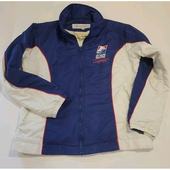 Olympics Team USA Ice Skating Jacket Synchronized Jammin Vtg Warm Up Sz S - Picture 1 of 16